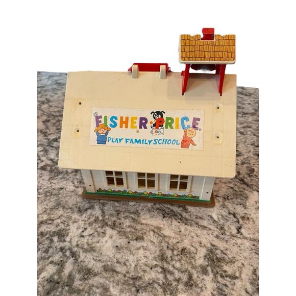 Vintage 1971 FISHER PRICE Little People Play Family School House House Only - Picture 1 of 16
